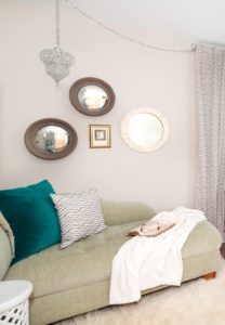 Bedroom, interior design, Marilynn Taylor, teal, gray, west elm, Anthropologie, romantic, blue, design, property sisters