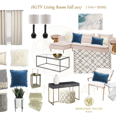 A poster on the HGTV Living Room Fall 2017 designs