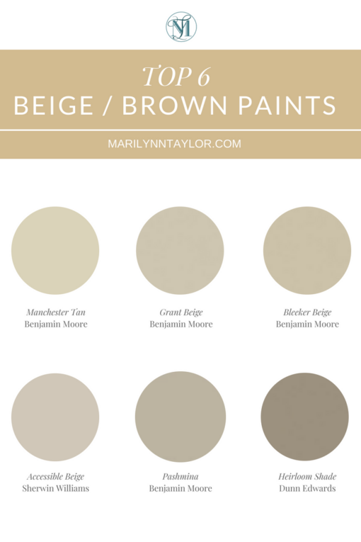 marilyn taylor, interior designer, consultant, los angeles, neutral paint, dunn edwards, top 6, tan paint, brown paint, beige paint, colors, marilynn taylor